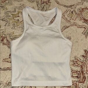 Lululemon White Women's Tank Top (built in bra)